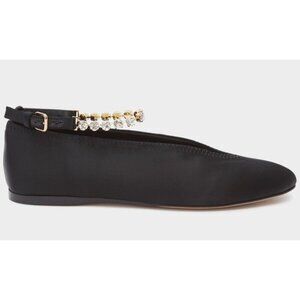 J W Anderson Ballerina Shoes With Crystals Size 38 US 8 Black $890